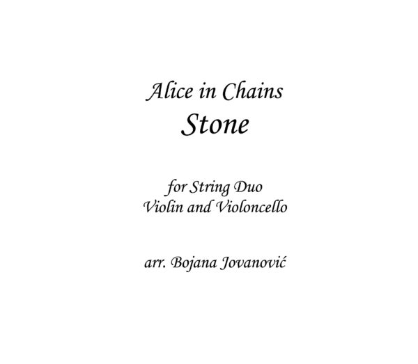Stone Alice in Chains Sheet music