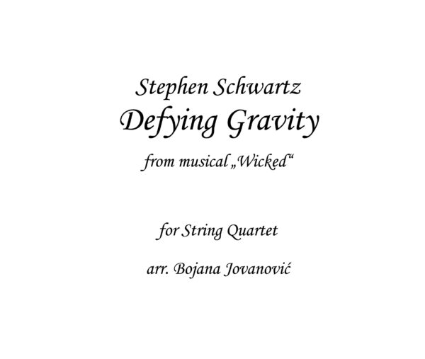 Defying Gravity Sheet music