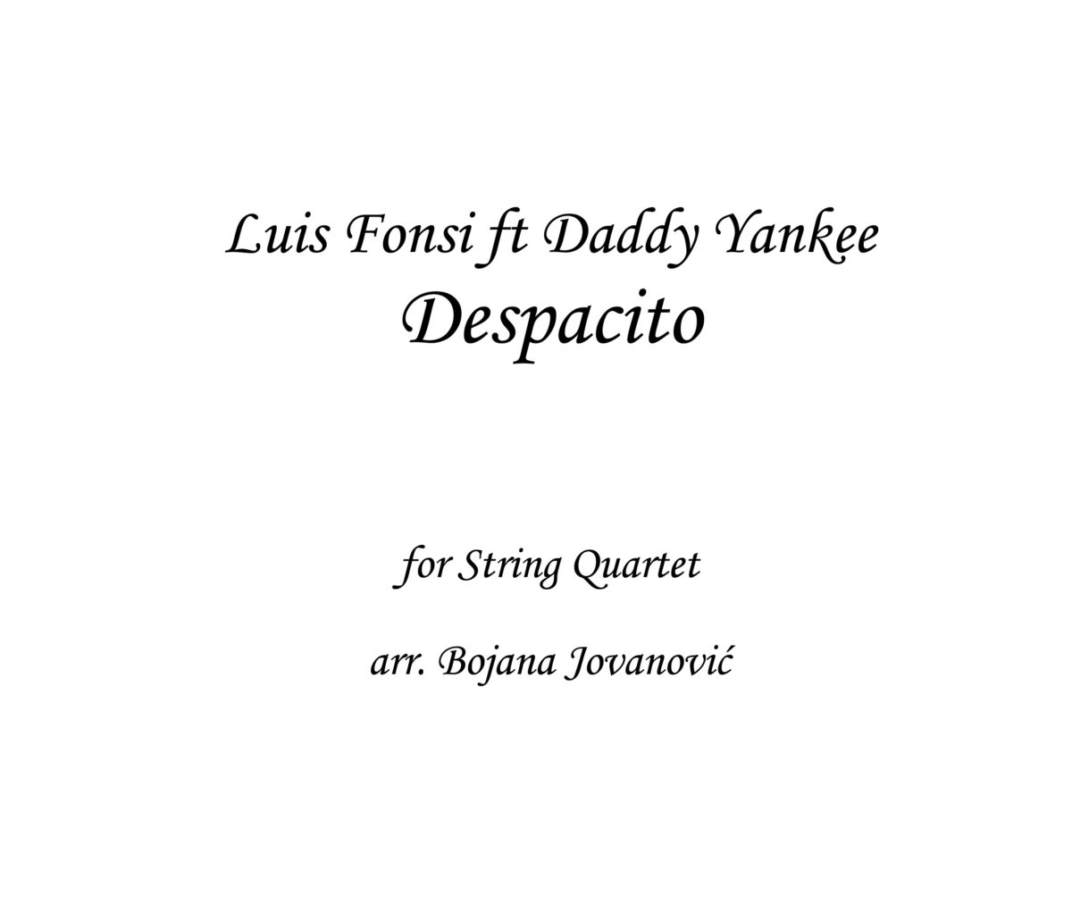 Despacito Luis Fonsi Sheet music