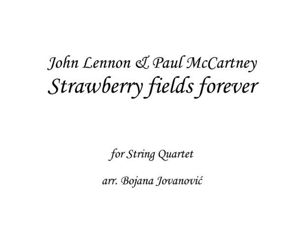 Strawberry Fields Forever Sheet music