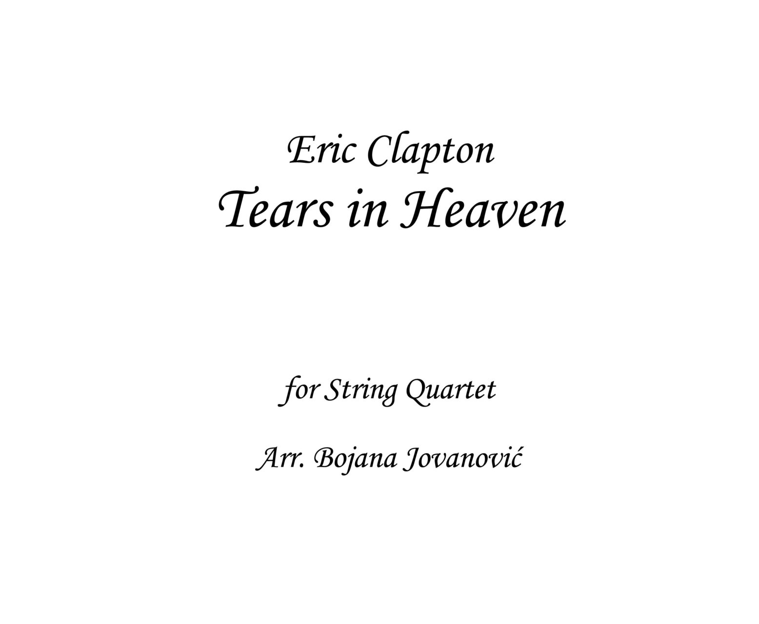 Tears in Heaven by Eric Clapton and Will Jennings