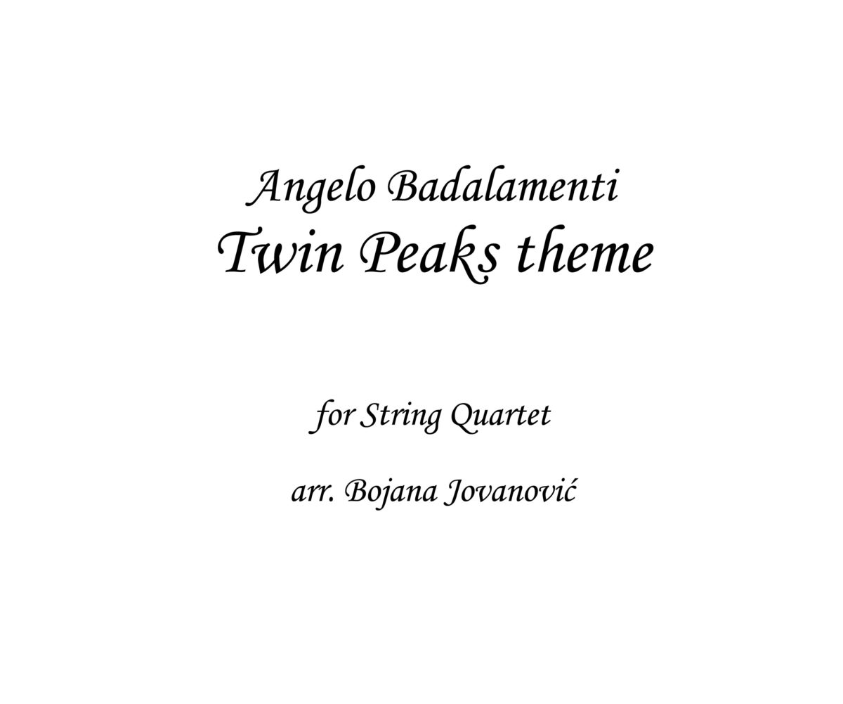 Twin Peaks theme Sheet music