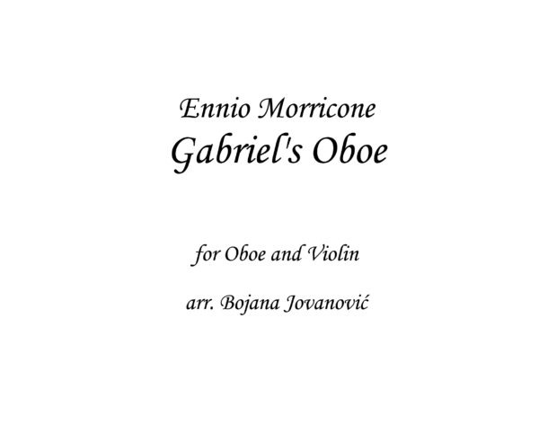 Gabriel's Oboe Sheet music