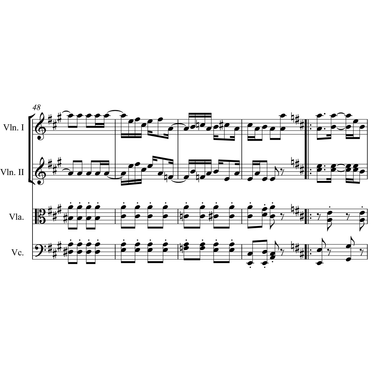 Scott Joplin Maple Leaf Rag Sheet Music for String Quartet1200 x 1200