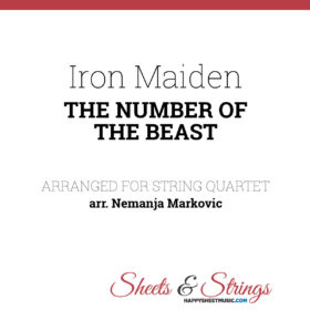 Iron Maiden - The Number ofthe beast sheet music for string quartet