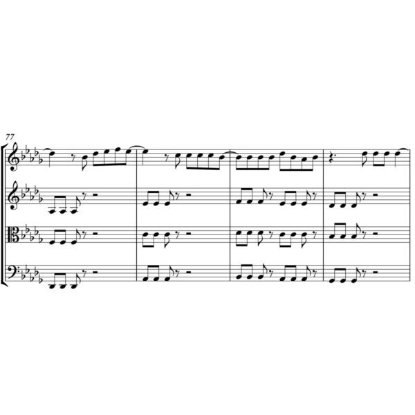 Ava Max - Sweet but Psycho - Sheet Music for String Quartet - Music Arrangement for String Quartet