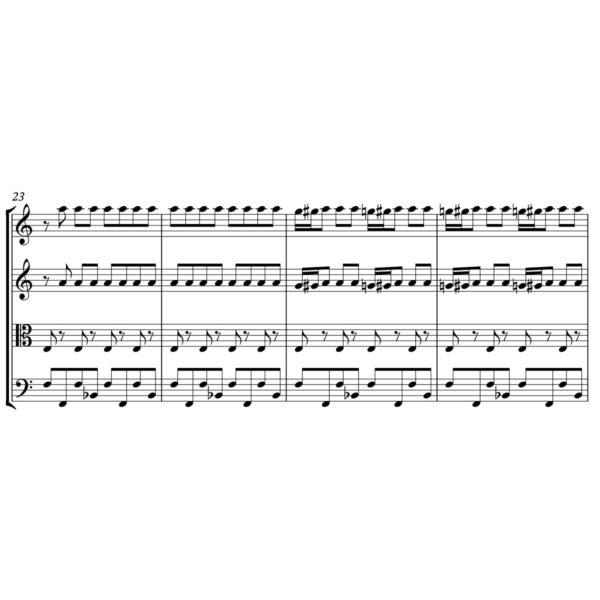 Aram Khachaturian - Sabre Dance - Gayane - Sheet Music for String Quartet - Music Arrangement for String Quartet