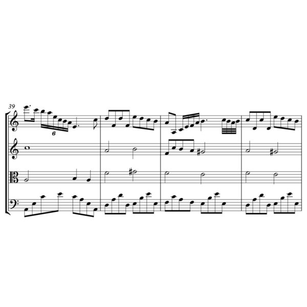 John Williams - Schindler's List - Sheet Music for String Quartet - Music Arrangement for String Quartet