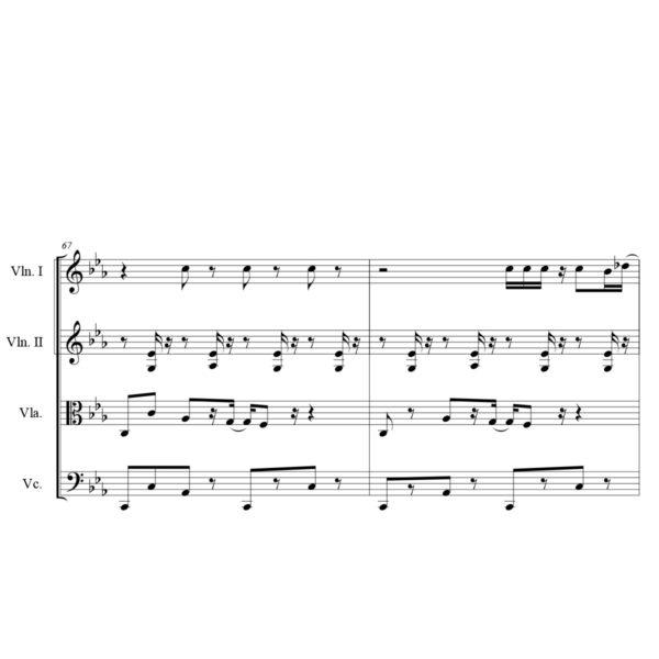 Katy Perry - Swish Swish - Sheet Music for String Quartet - Music Arrangement for String Quartet