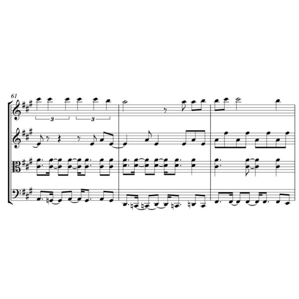 U2 - All I Want Is You - Sheet Music for String Quartet - Music Arrangement for String Quartet